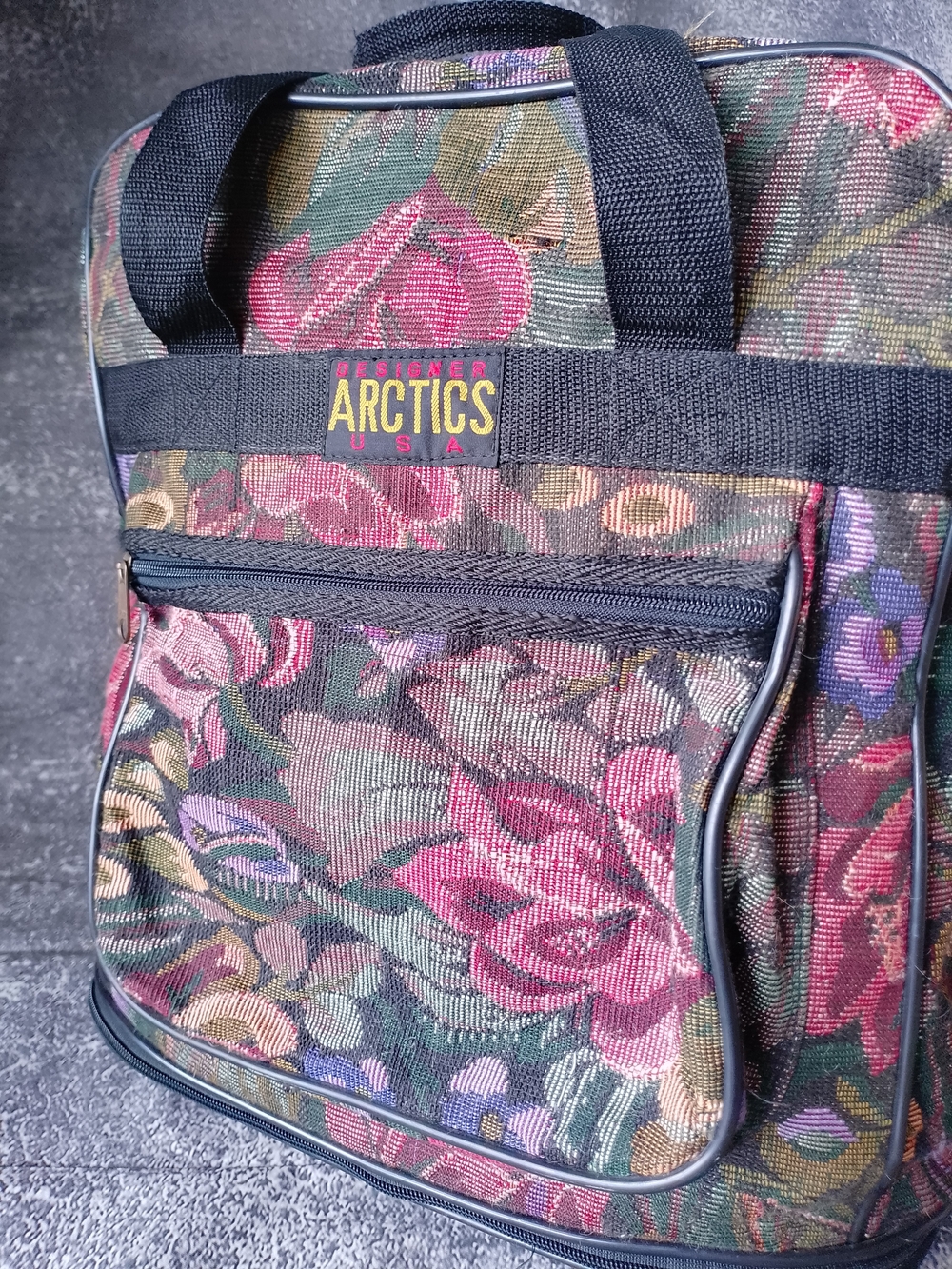 Vintage ARCTICS USA Floral Tote Travel Bag - Expandable - Picture 7 of 16